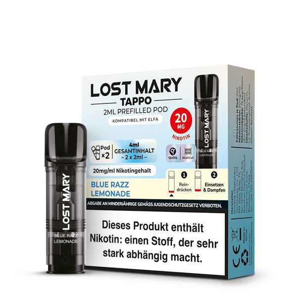 Lost Mary TAPPO Pod | Blue Razz Lemonade 20mg
