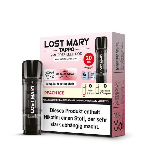 Lost Mary TAPPO Pod | Peach Ice 20mg