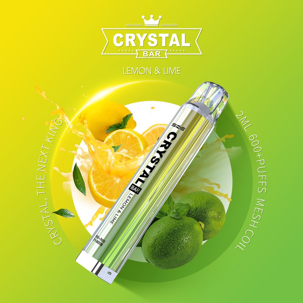 SKE-Crystal Bar 600 | Lemon Lime 2%