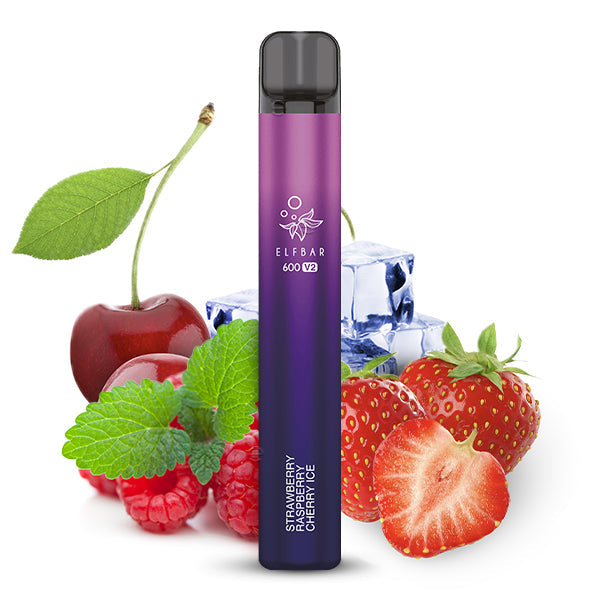 ELFBAR 600 V2-Strawberry Raspberry Cherry Ice 2%
